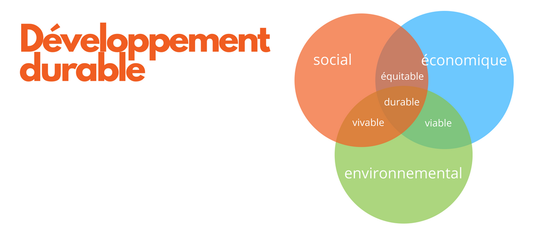 Schéma du développement durable - 3 piliers - Label LUCIE