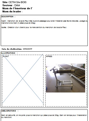 Exemple de fiche d'idée pour impliquer les collaborateurs dans la RSE