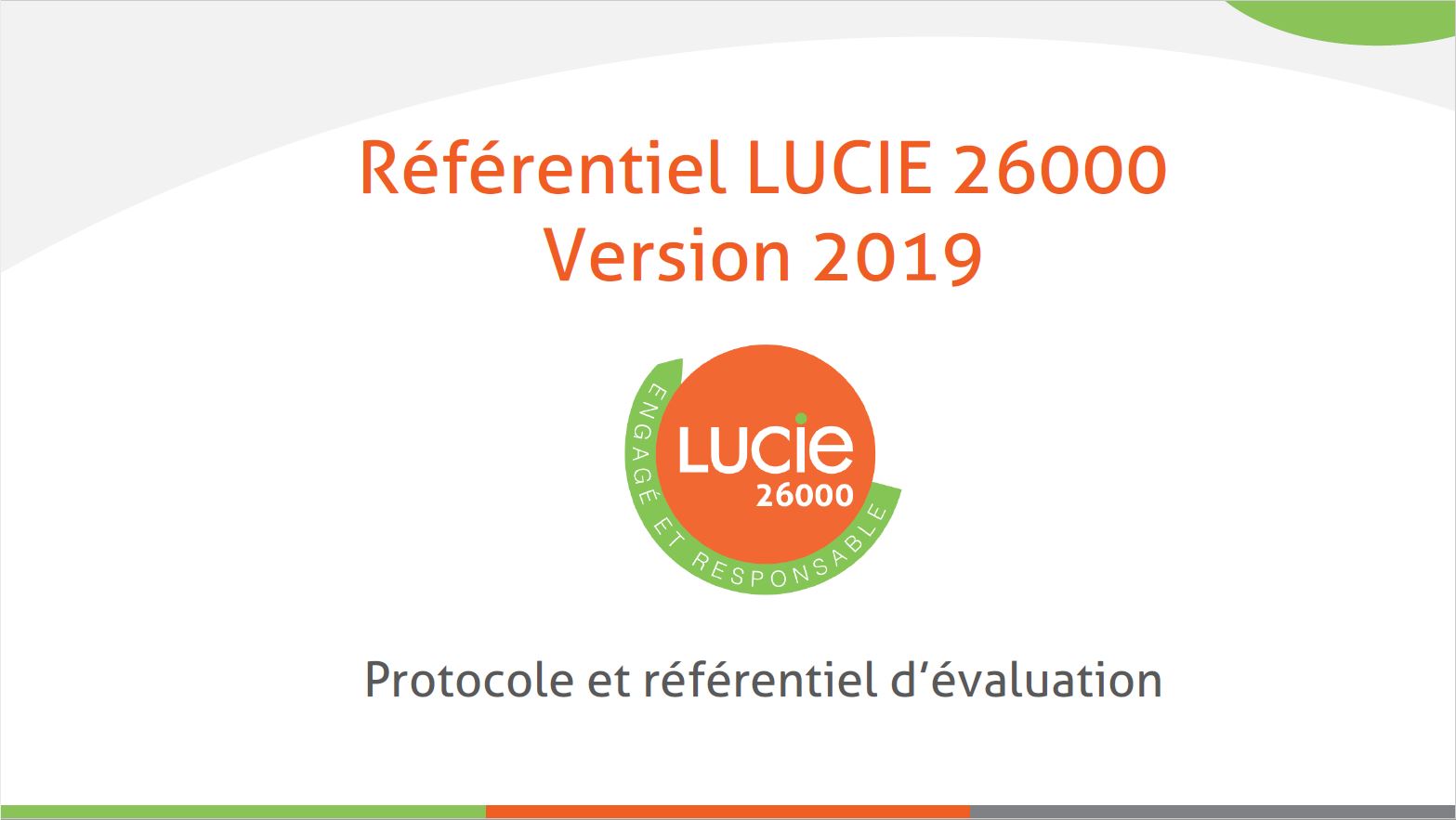 Nouveau référentiel LUCIE 26000 - Page de garde