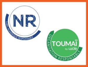 Logos des labels TOUMAI et Numérique Responsable - Label LUCIE