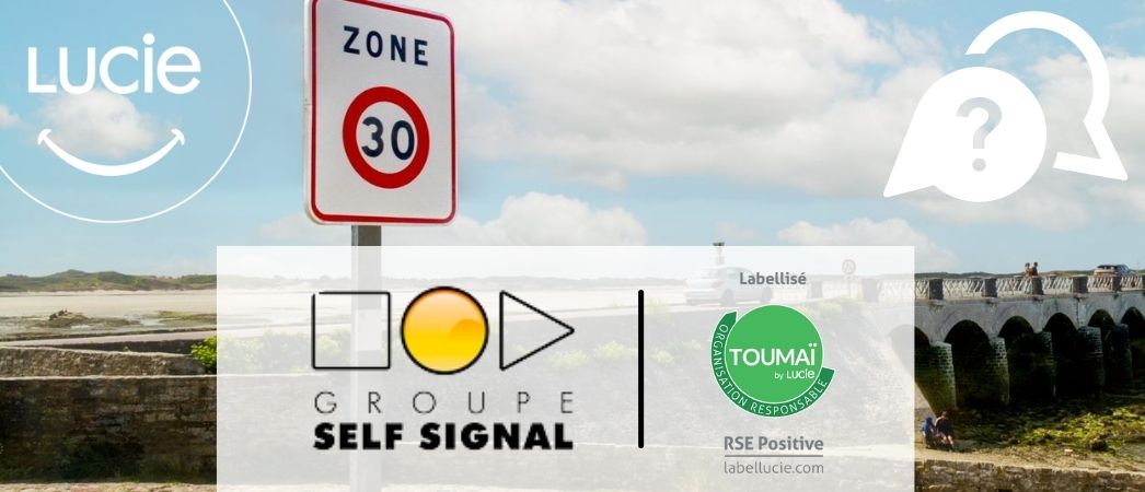 Photo d'un panneau zone à 30 km/h produit par Self Signal labellisé TOUMAI - Label LUCIE